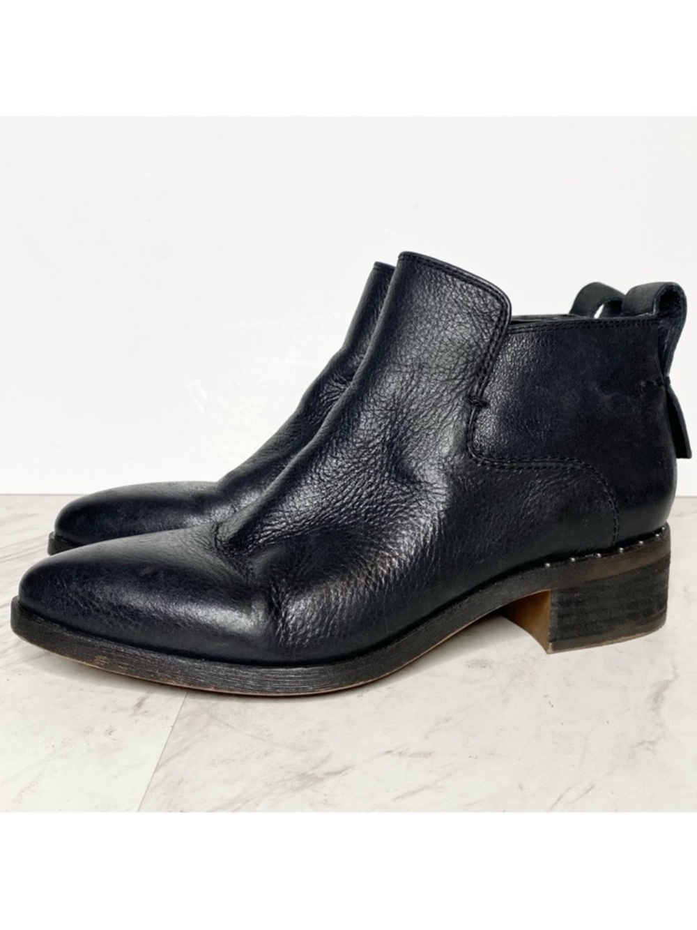 Franco Sarto Damion Black Leather Bootie 6M